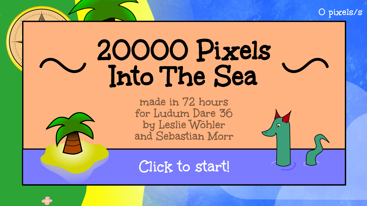 Title of "20,000 Pixels Into The Sea"