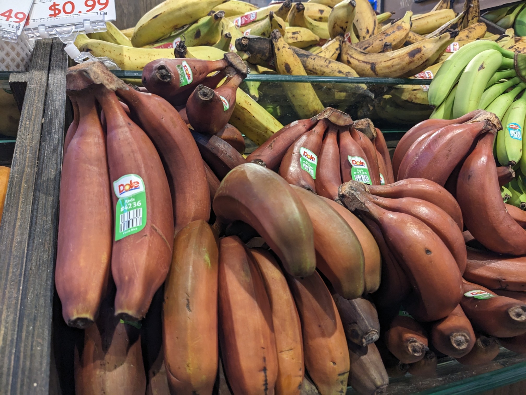 Red bananas.