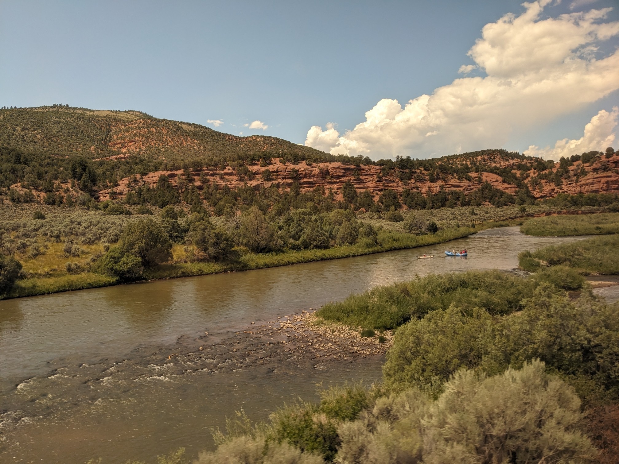 All photos show dry cliffs, sometimes with rivers.