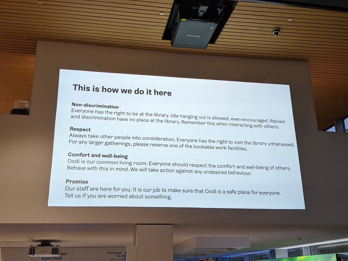 Other rules are about respect, comfort and well-being, and about the staff wanting to help.