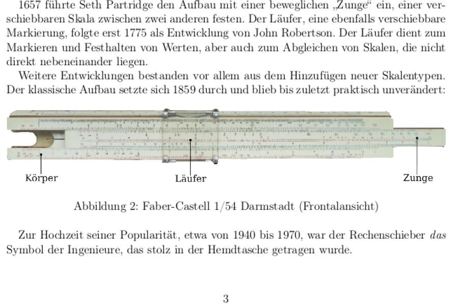 Aufsatz: Der Rechenschieber