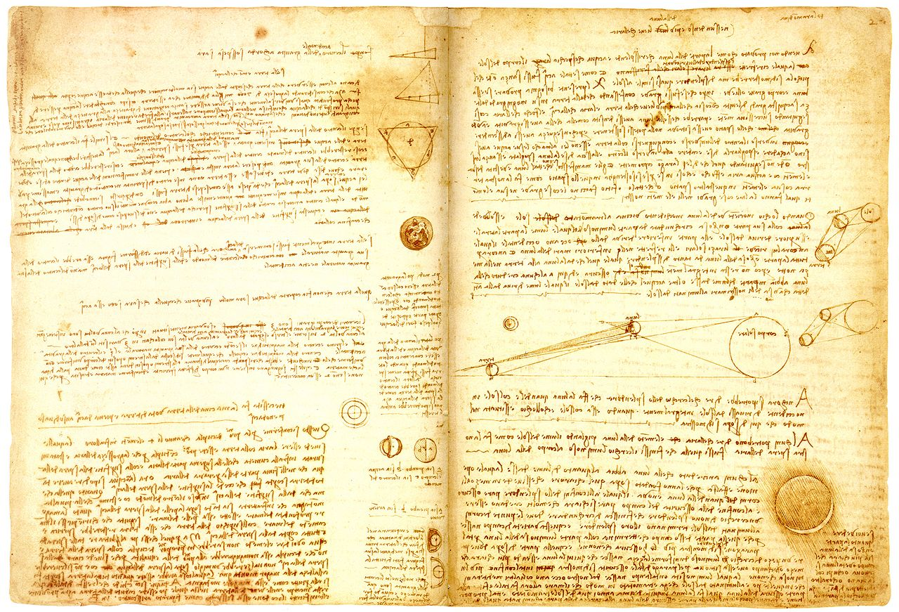 Codex Leicester, Leonardo da Vinci, Public Domain