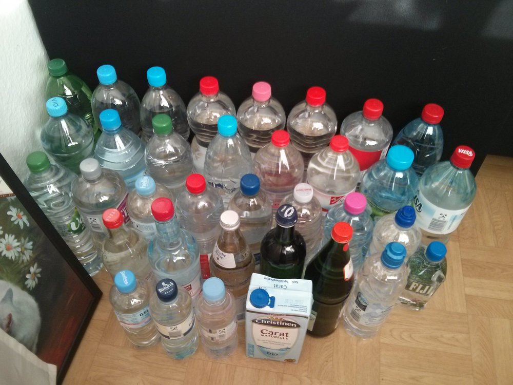 Fast alle Flaschen Wasser, die am Test teilnahmen
